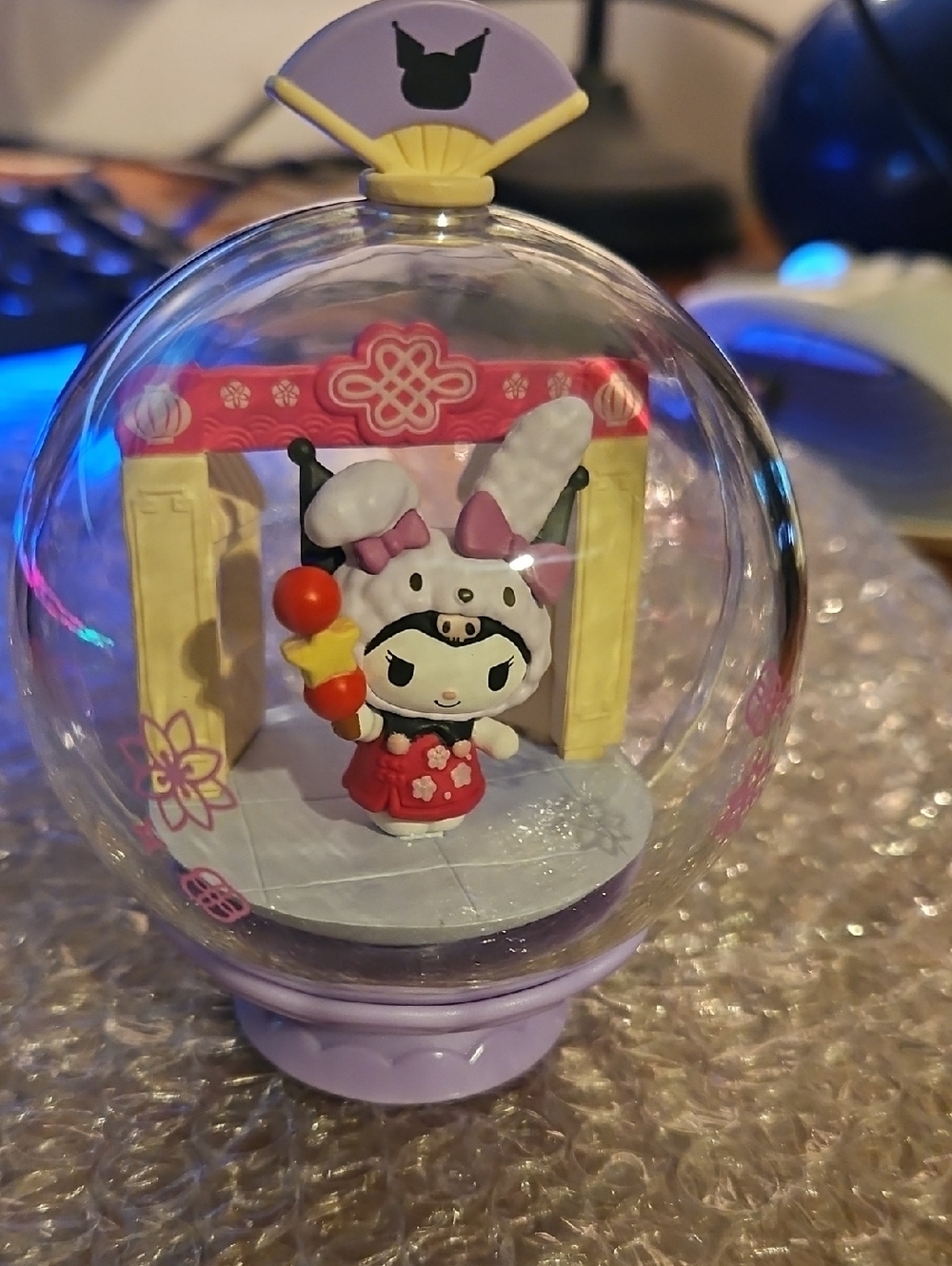 Bundle 5 Items For $25 - Kuromi In Bunny Costume Figurine Play Globe - Lavender
